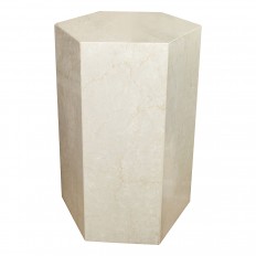 Hexagonal marble pedestal 